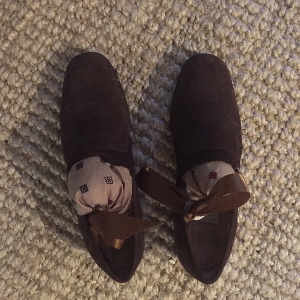 Nordstrom Suede Slip-on Shoes  Brown- 8 EUC